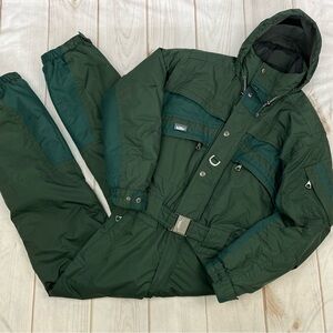 Killy Technical Equipment One-Piece Ski Snow Suit Green Sz 38